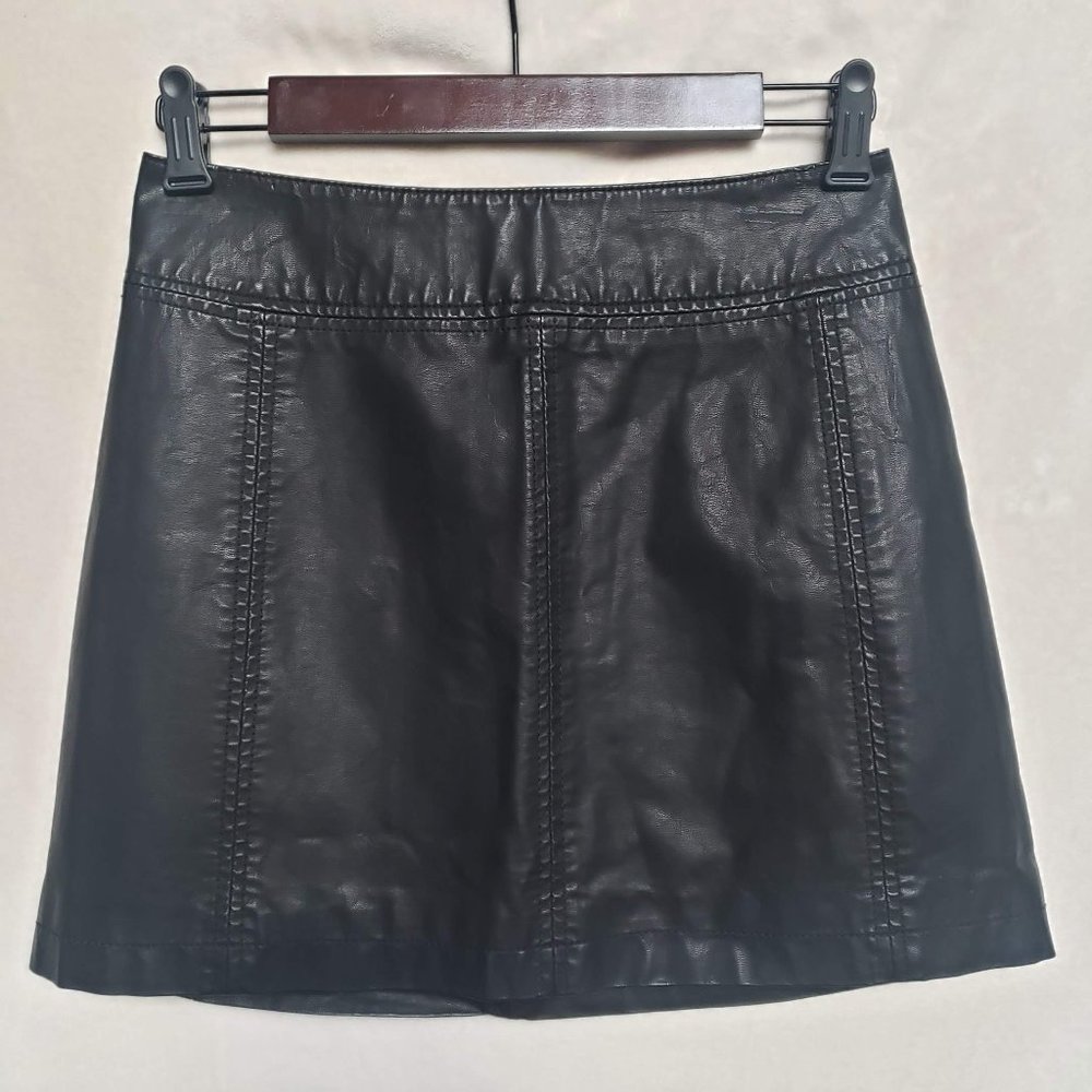 Free People Vegan Leather Mini Skirt
